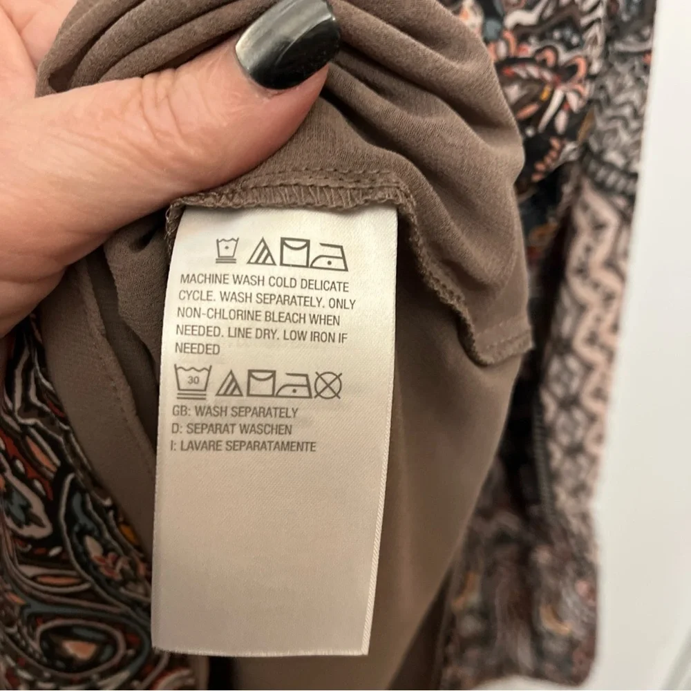 Belle by Kim Gravel Paisley Blouse in Multicolor NWOT - Picture 13 of 16